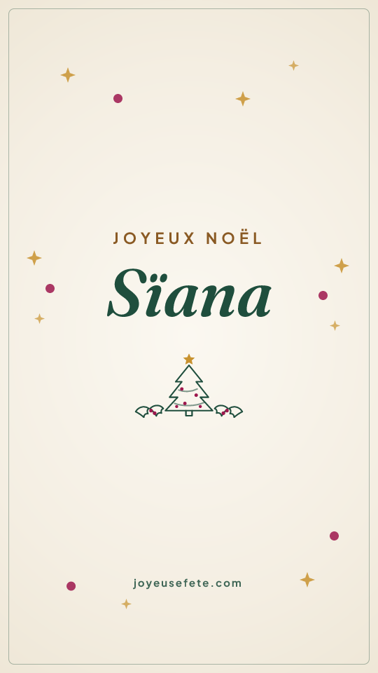 Image « Joyeux Noël Sïana » au format story