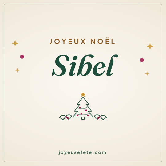 Image carrée « Joyeux Noël Sibel » pour WhatsApp