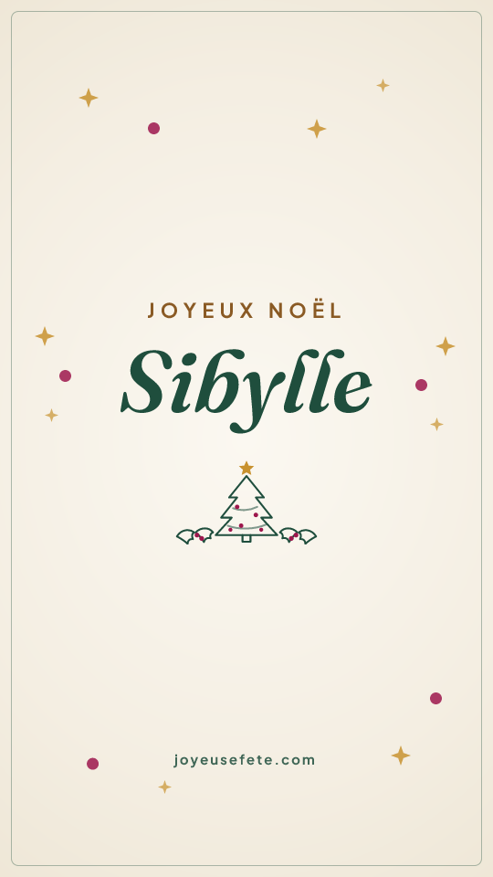 Image « Joyeux Noël Sibylle » au format story