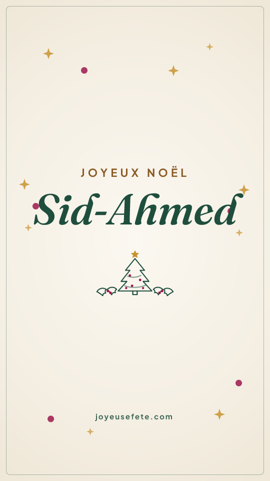 Image « Joyeux Noël Sid-Ahmed » au format story