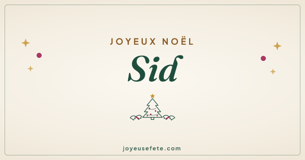 Image « Joyeux Noël Sid » au format large