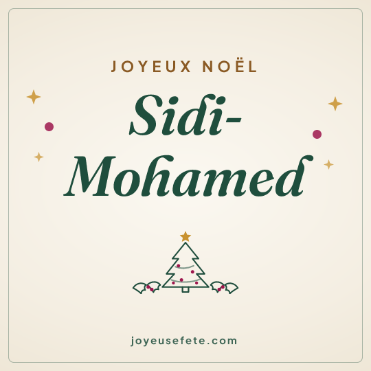 Image carrée « Joyeux Noël Sidi-Mohamed » pour WhatsApp