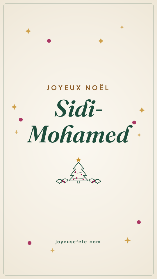 Image « Joyeux Noël Sidi-Mohamed » au format story