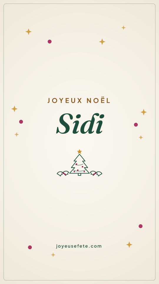 Image « Joyeux Noël Sidi » au format story