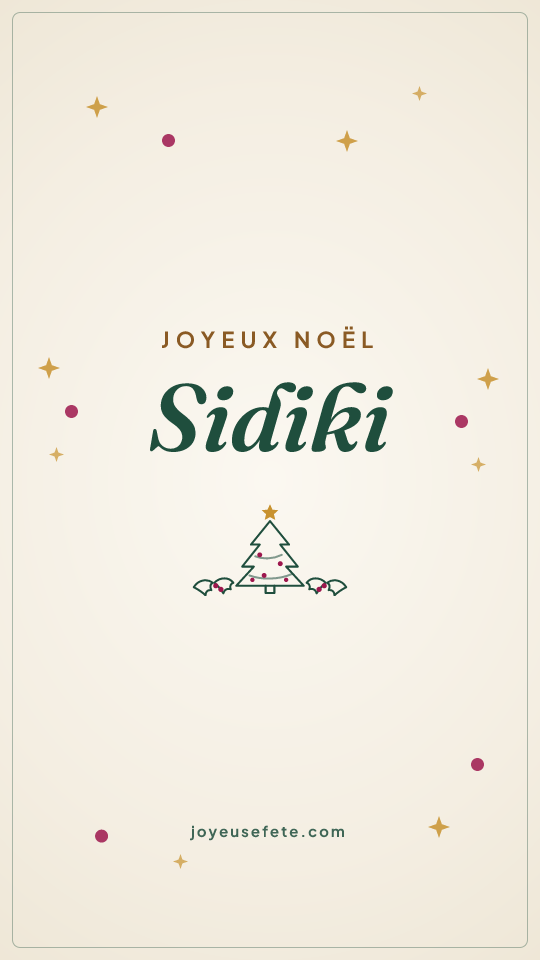 Image « Joyeux Noël Sidiki » au format story