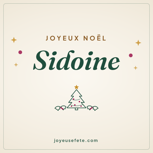 Image carrée « Joyeux Noël Sidoine » pour WhatsApp