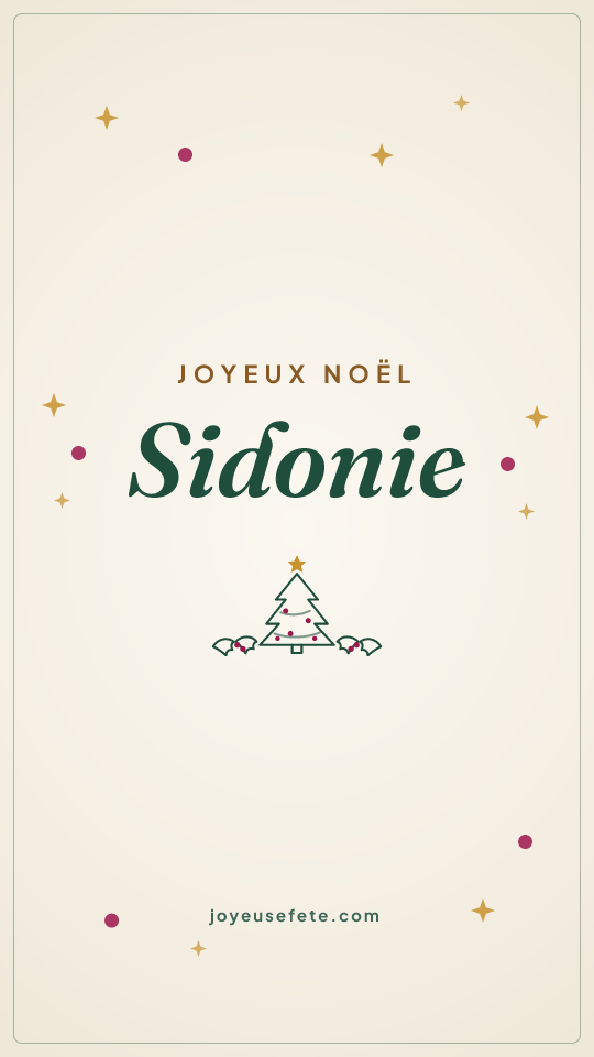 Image « Joyeux Noël Sidonie » au format story