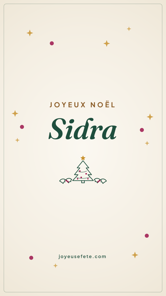 Image « Joyeux Noël Sidra » au format story