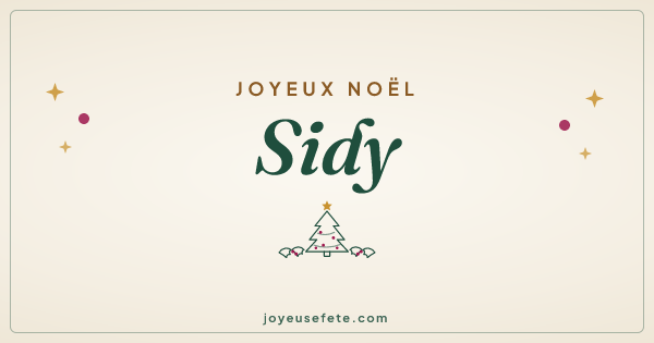 Image « Joyeux Noël Sidy » au format large