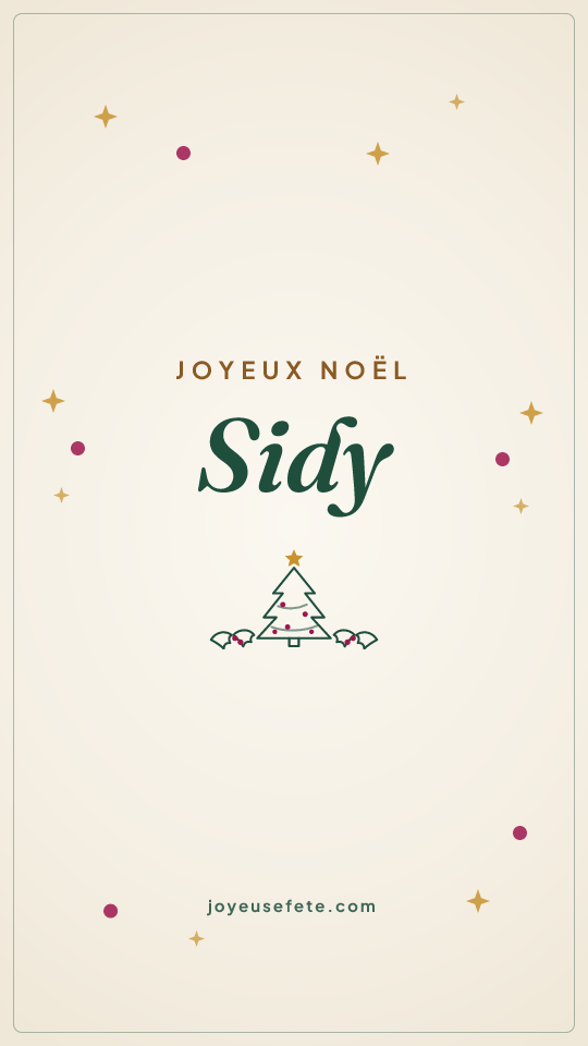 Image « Joyeux Noël Sidy » au format story