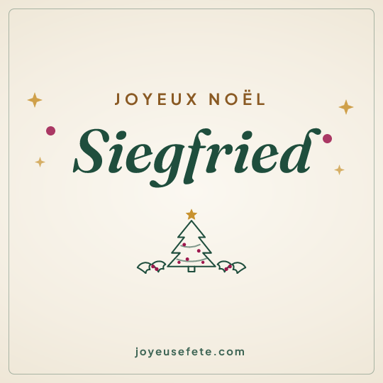Image carrée « Joyeux Noël Siegfried » pour WhatsApp