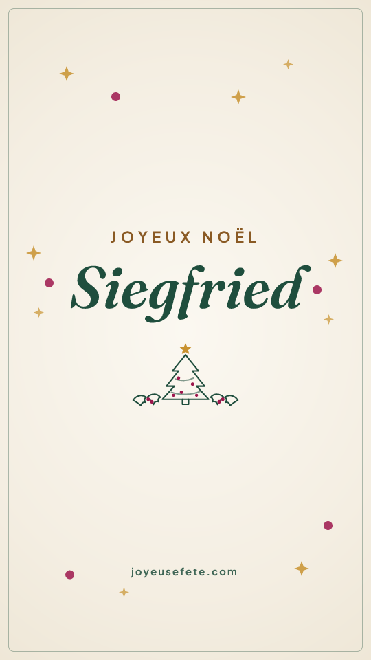 Image « Joyeux Noël Siegfried » au format story