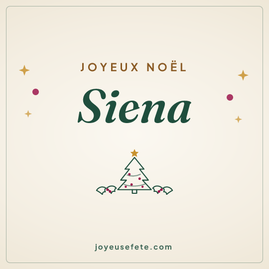 Image carrée « Joyeux Noël Siena » pour WhatsApp