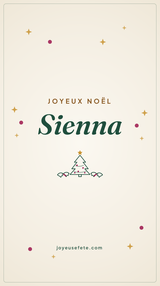 Image « Joyeux Noël Sienna » au format story