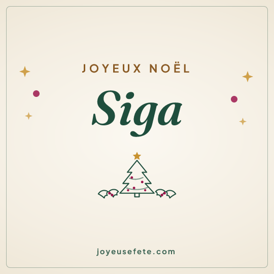 Image carrée « Joyeux Noël Siga » pour WhatsApp