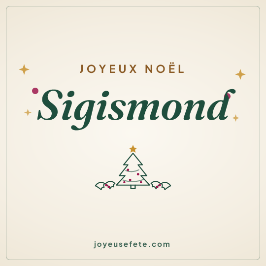 Image carrée « Joyeux Noël Sigismond » pour WhatsApp