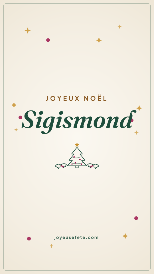Image « Joyeux Noël Sigismond » au format story
