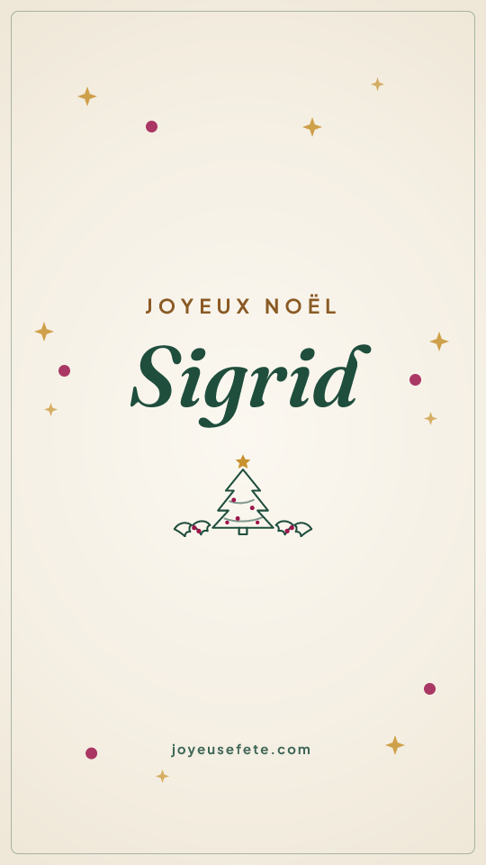 Image « Joyeux Noël Sigrid » au format story