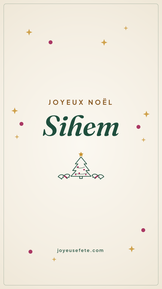 Image « Joyeux Noël Sihem » au format story