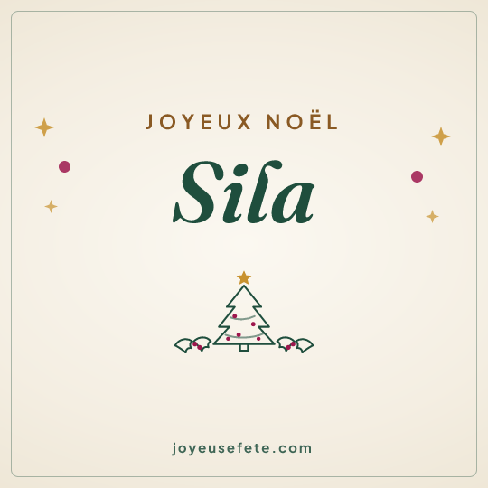 Image carrée « Joyeux Noël Sila » pour WhatsApp