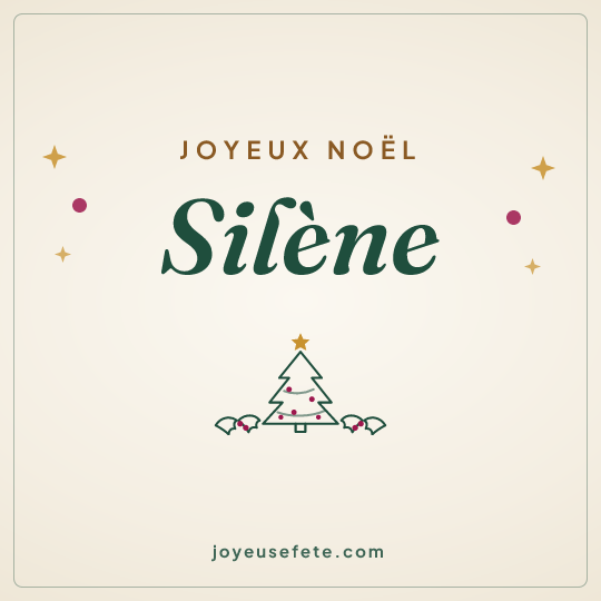 Image carrée « Joyeux Noël Silène » pour WhatsApp