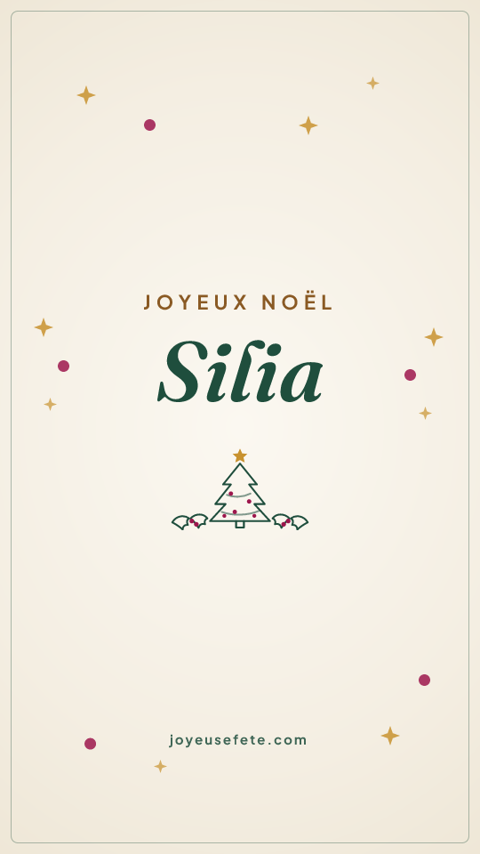 Image « Joyeux Noël Silia » au format story