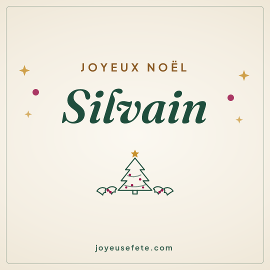 Image carrée « Joyeux Noël Silvain » pour WhatsApp