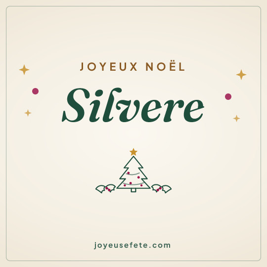 Image carrée « Joyeux Noël Silvere » pour WhatsApp