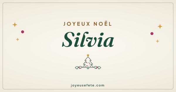 Image « Joyeux Noël Silvia » au format large