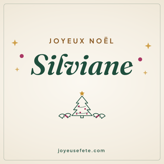 Image carrée « Joyeux Noël Silviane » pour WhatsApp
