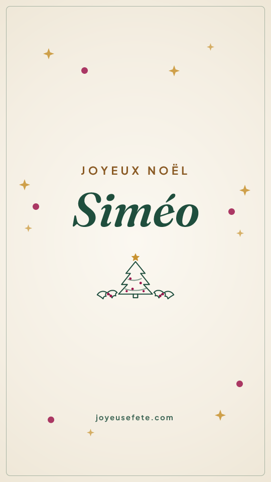 Image « Joyeux Noël Siméo » au format story