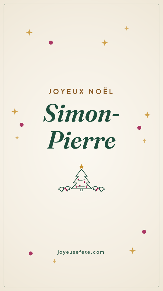 Image « Joyeux Noël Simon-Pierre » au format story