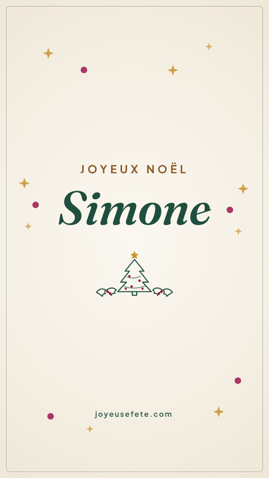 Image « Joyeux Noël Simone » au format story