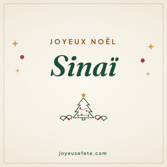 Image carrée « Joyeux Noël Sinaï » pour WhatsApp