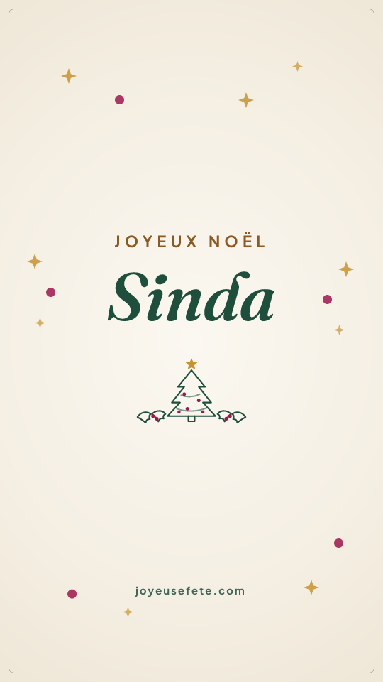 Image « Joyeux Noël Sinda » au format story