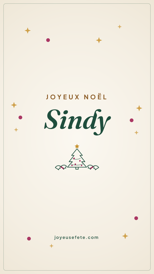 Image « Joyeux Noël Sindy » au format story