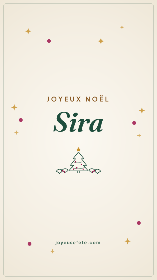 Image « Joyeux Noël Sira » au format story