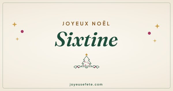 Image « Joyeux Noël Sixtine » au format large