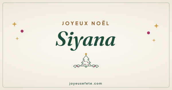 Image « Joyeux Noël Siyana » au format large