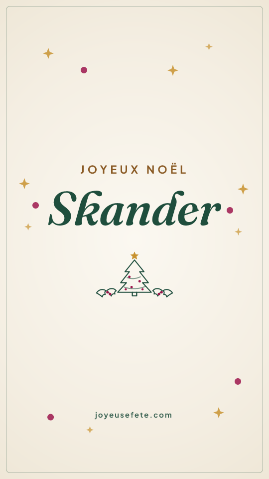 Image « Joyeux Noël Skander » au format story