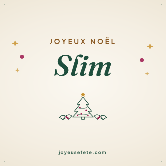 Image carrée « Joyeux Noël Slim » pour WhatsApp
