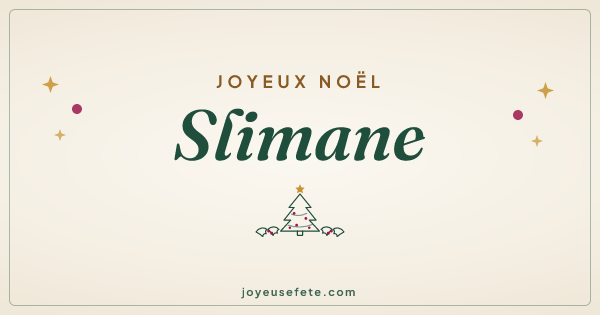 Image « Joyeux Noël Slimane » au format large
