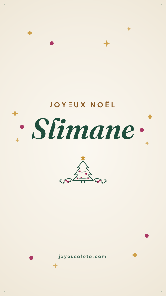 Image « Joyeux Noël Slimane » au format story