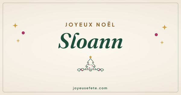 Image « Joyeux Noël Sloann » au format large