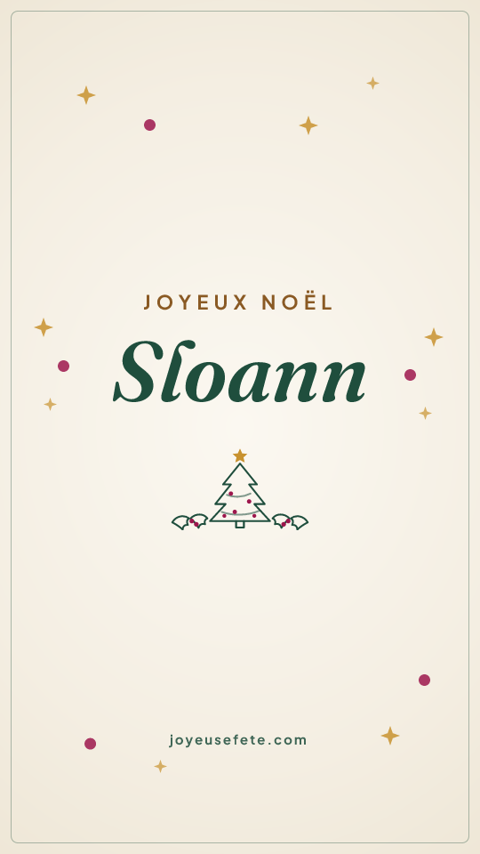 Image « Joyeux Noël Sloann » au format story