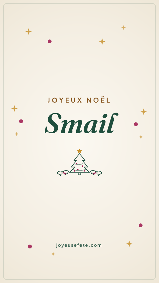 Image « Joyeux Noël Smail » au format story