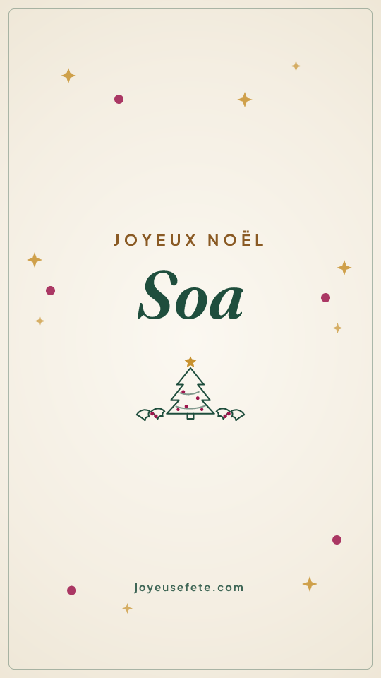 Image « Joyeux Noël Soa » au format story