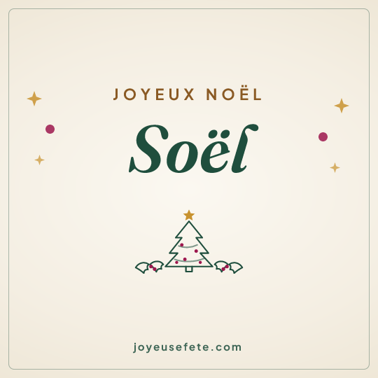 Image carrée « Joyeux Noël Soël » pour WhatsApp