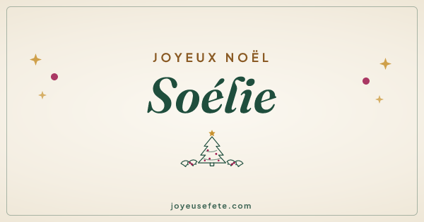 Image « Joyeux Noël Soélie » au format large