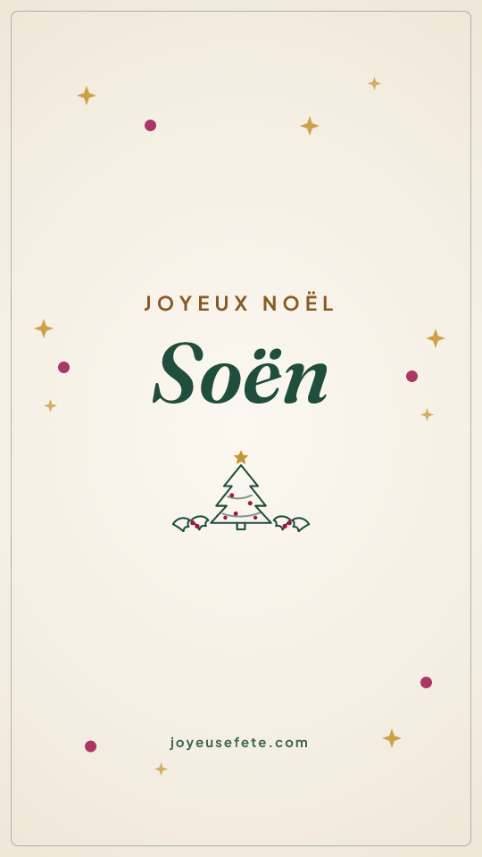 Image « Joyeux Noël Soën » au format story